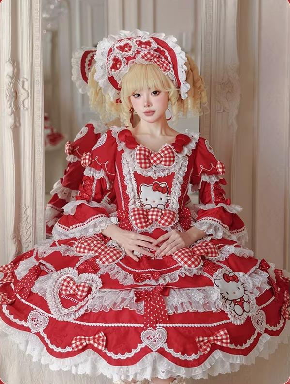 IP Collaboration Sweet Lolita OP Dress, Kitty Details