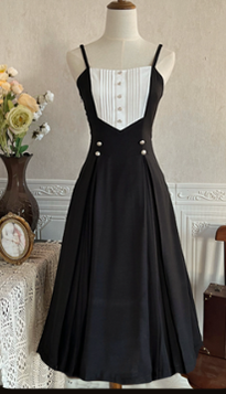Letters from Unknown Star - Collection box - Spring Black Lolita OP S dress only