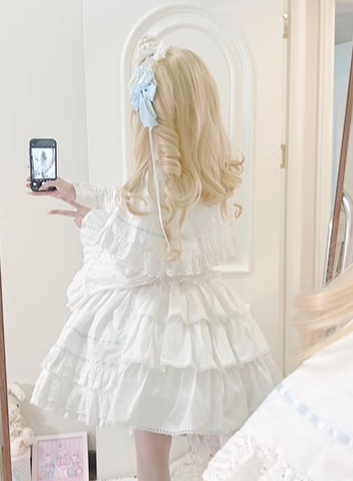 AerialCat - Praying Snowfall - Old School Lolita Skirt Suit Cape Princess Sleeve Shirt 39180:616032