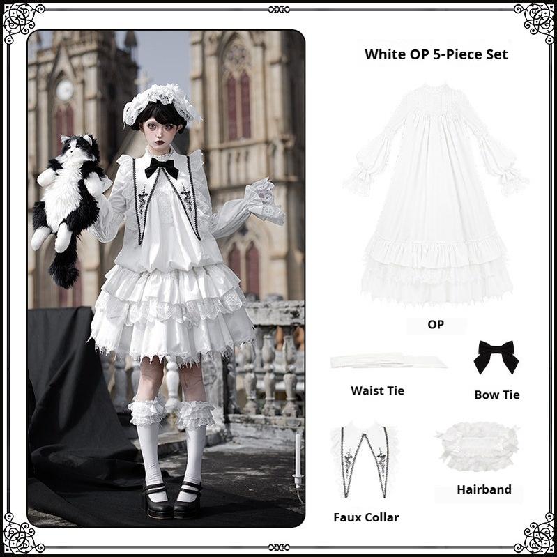 Dawn Bell & Dusk Song - Gothic Lolita Velvet OP Dress, Back Zipper (L M S) 44610:814181