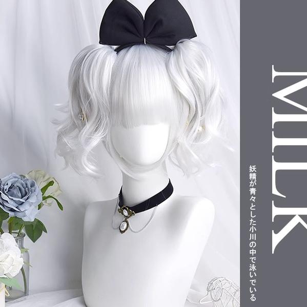 Sinwavy~Pandora's Box~Lolita Short Wig with Cute Double Ponytails 33090:432224