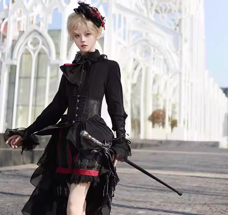CastleToo - Coffin of Pilgrimage - Ouji Lolita Shirt Pants Suit Medieval European Prince Suit
