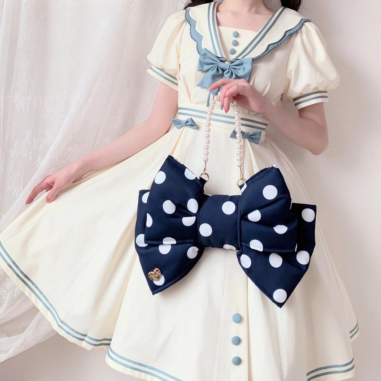 Boguta - Elegant Lolita Detachable Bag Shoulder Straps & Pearl Chains 44355:805226