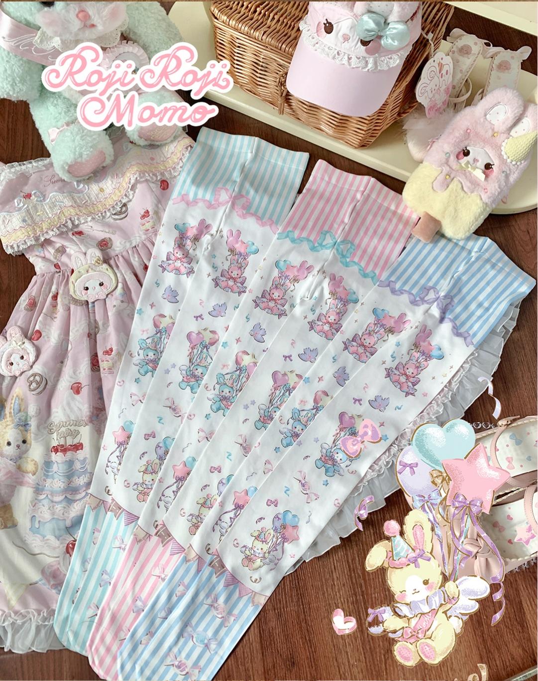 Roji Roji - Bunny Printed Sweet Lolita Pantyhose 44250:800435