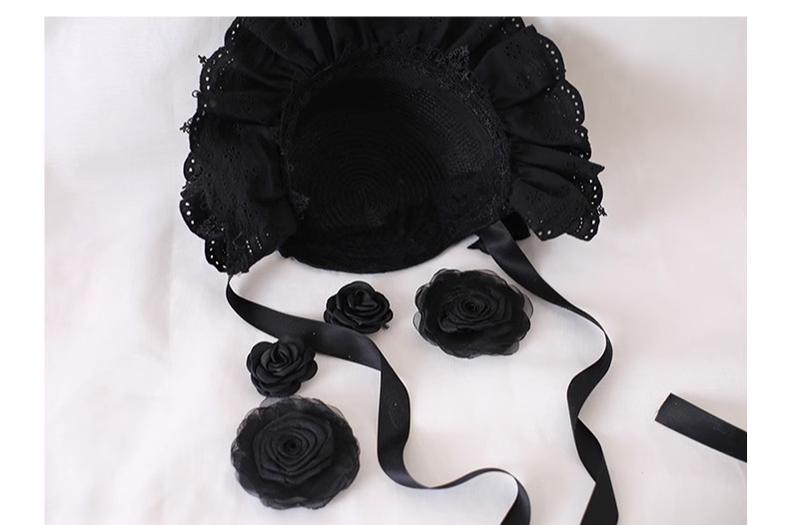 Xiaogui - Classic Lolita Bonnet Lace Elegant Lolita Hat