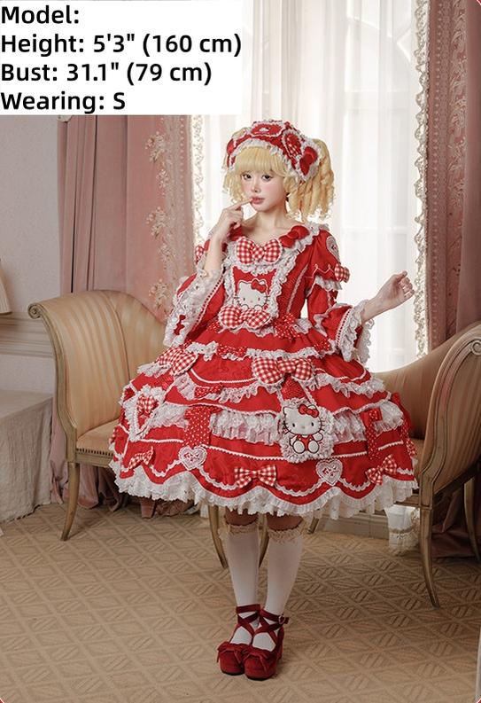 IP Collaboration Sweet Lolita OP Dress, Kitty Details