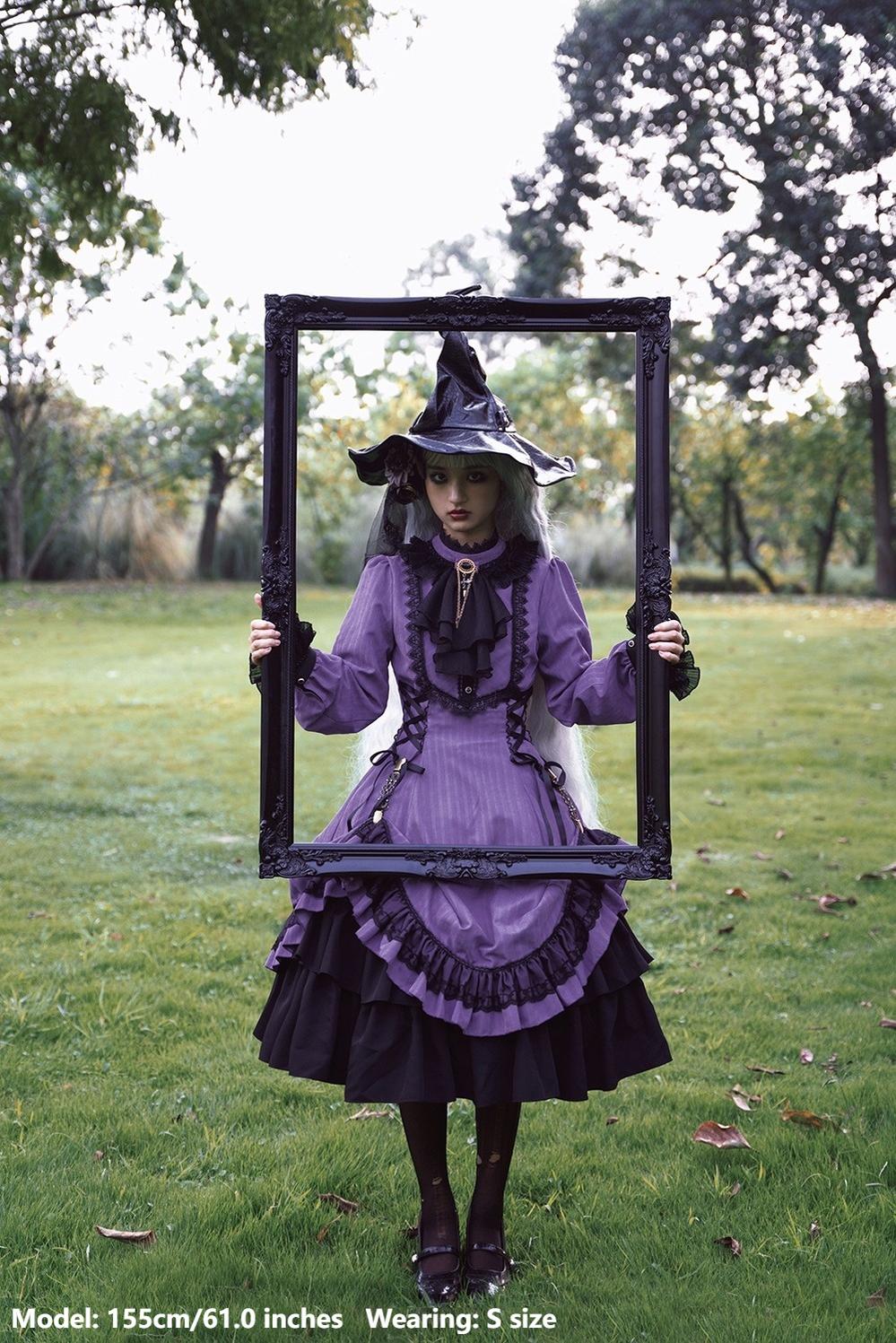 Miss Point - Perintz Manor - Gothic Lolita OP Long Sleeve Retro Lolita Dress 39904:643126