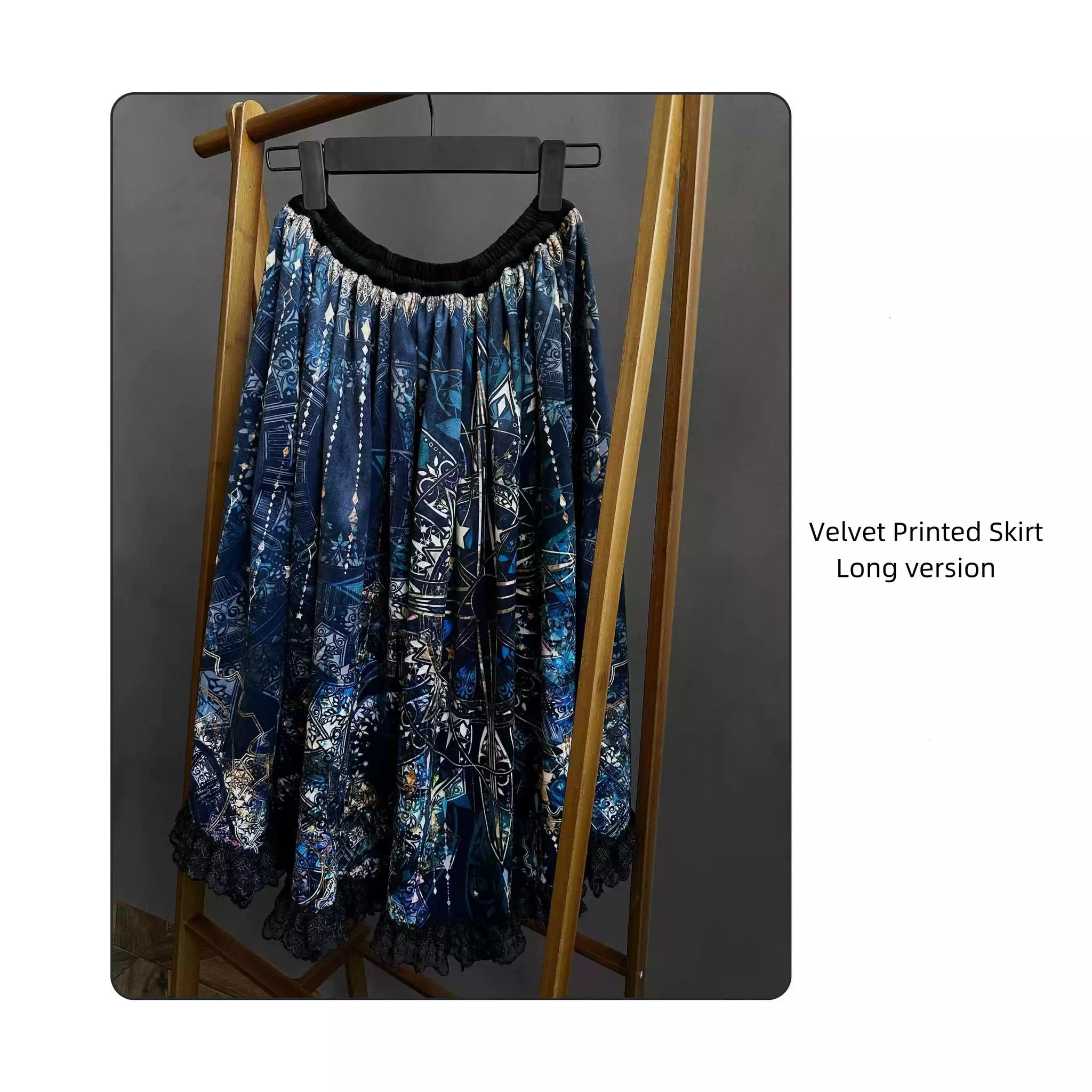 SUSIN - Night Traveler - Classic and Elegant Gothic Dress with Colorful Window Prints (L M S XL) 39250:628642