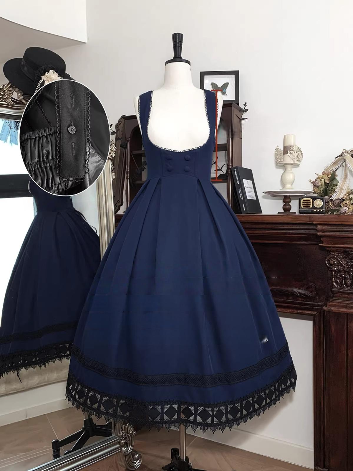 Serenade - Bust-Supporting Elegant Lolita JSK Dress, Three Length Styles