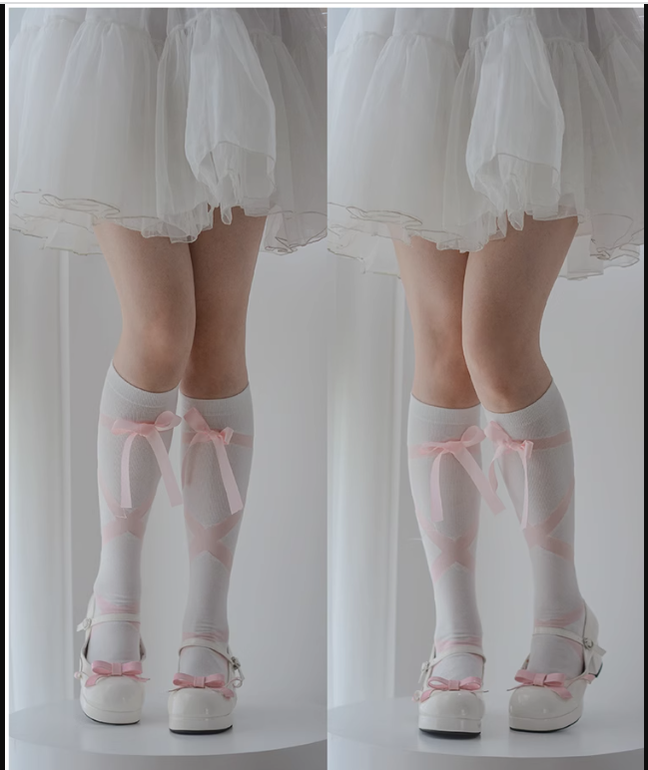Roji roji - Uniform Cotton Lolita Autumn Calf Socks