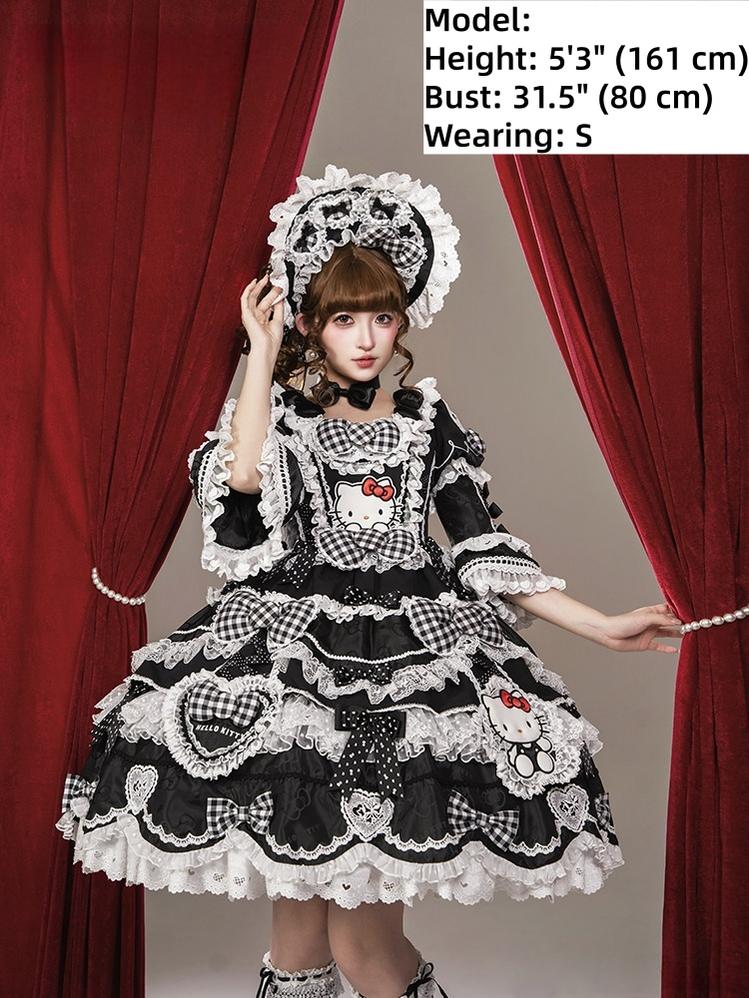IP Collaboration Sweet Lolita OP Dress, Kitty Details