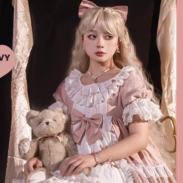 Sinwavy~Waltz~Elegant Lolita Long Curly Wig Multicolors 33094:412200