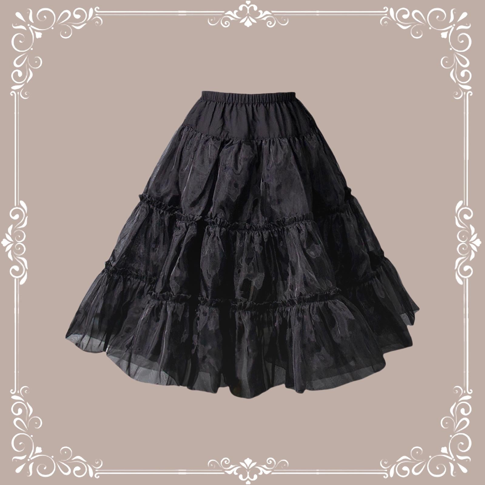 Aurora Ariel - Mini A-line Lolita Petticoat | 23.6" (60 cm), Cotton Lining