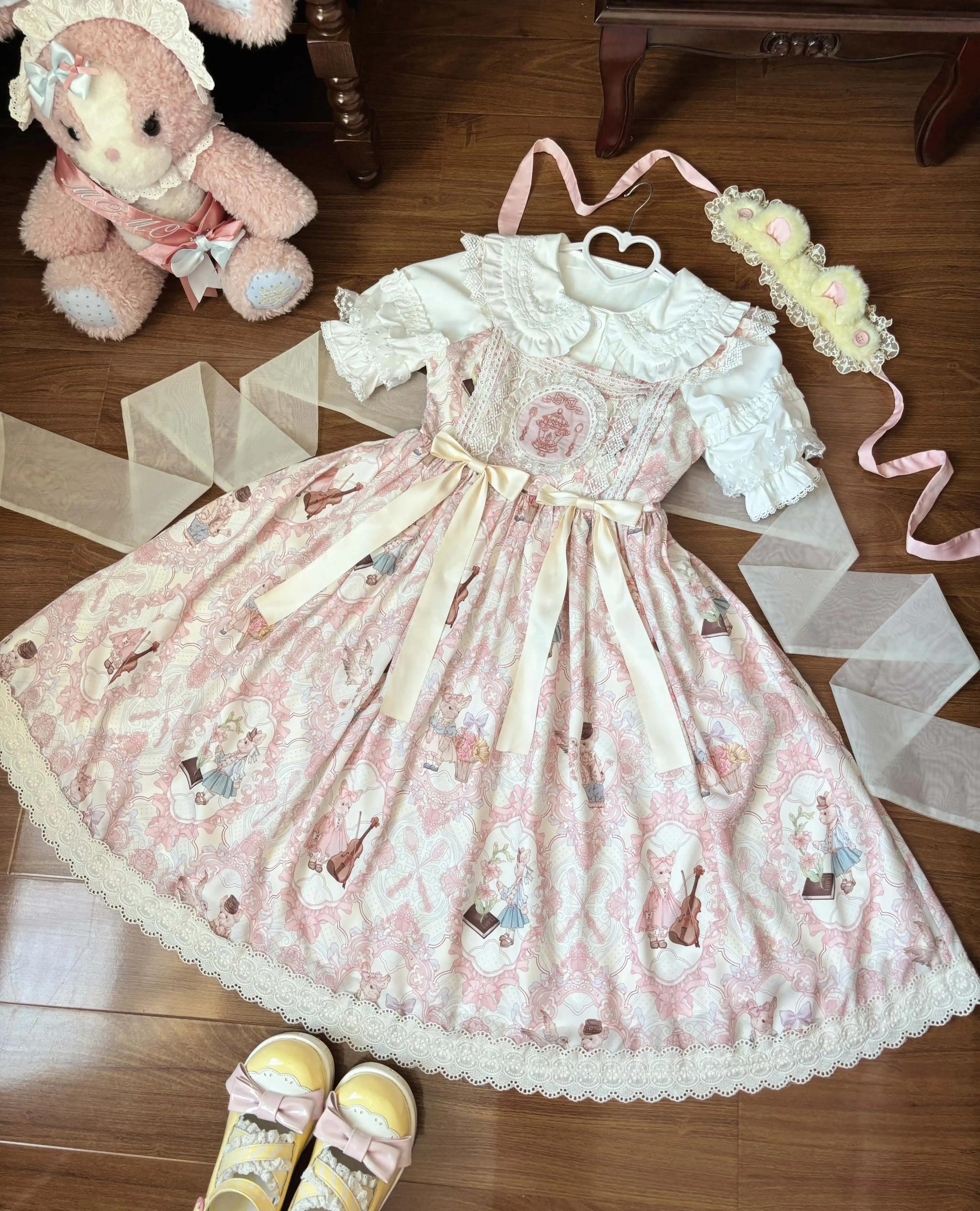 Suiyi - Candy Party - Printed Sweet Lolita JSK, Peter Pan Collar Shirt 44281:802213