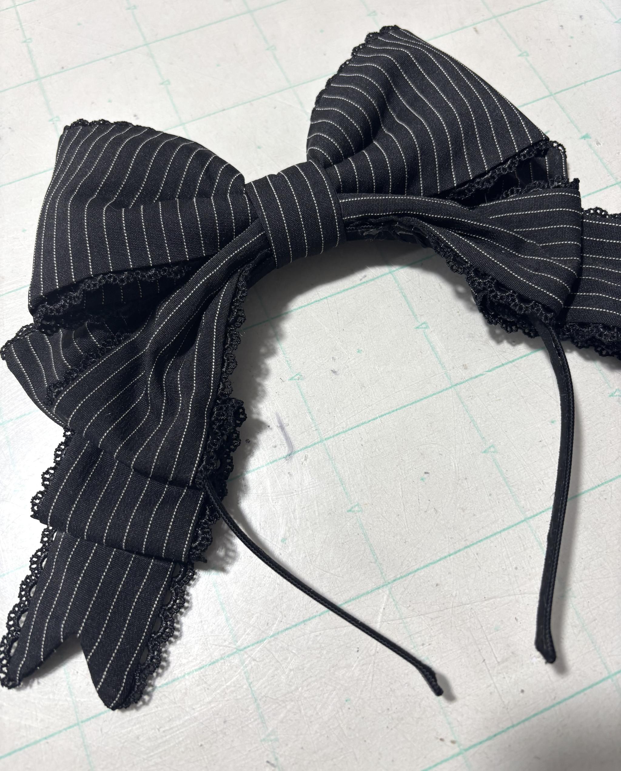 Dream Fragments - Striped Gothic Lolita OP Dress, Detachable Jabot (L M S XL) 44454:808964