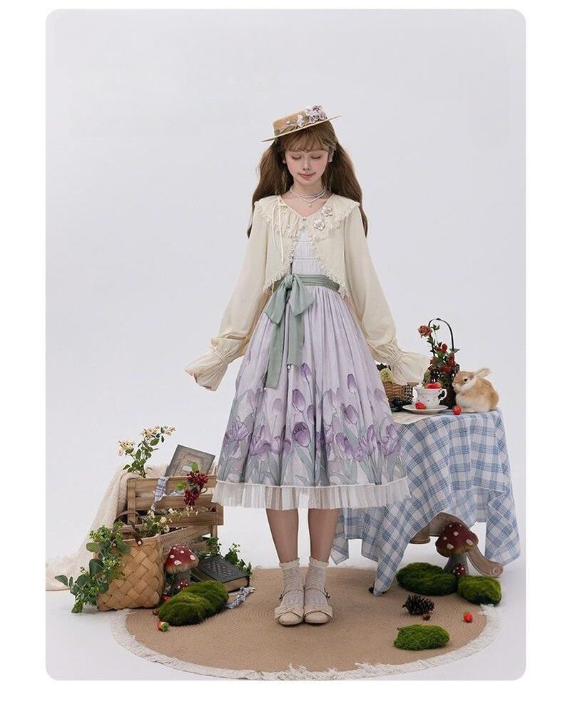 NyaNya - Four Seasons - UPF50+ Daily Lolita Light Cardigan With Embroidered Floral