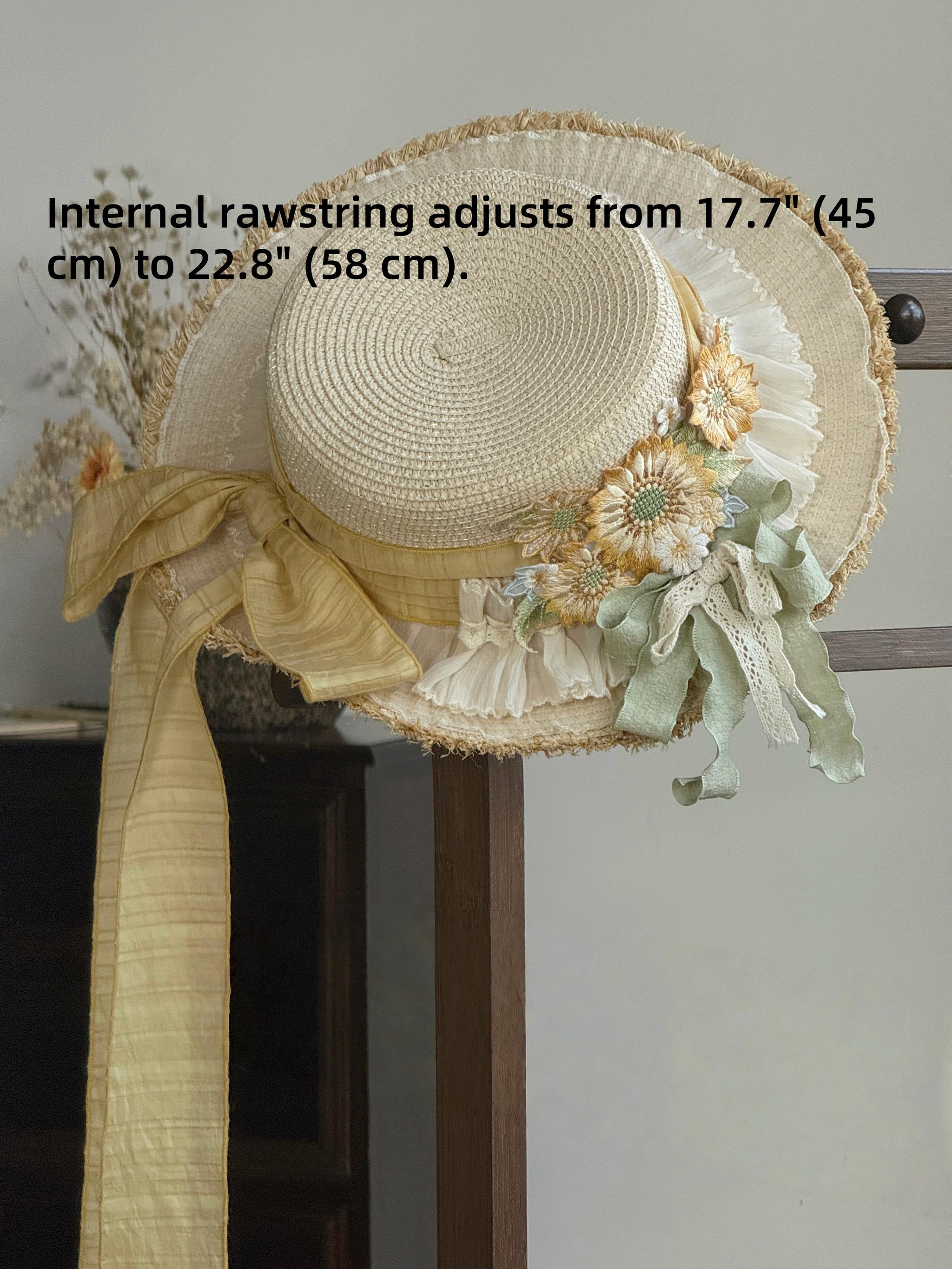 Moonlight Amber - Sunflower - Country Lolita Accessories Hat One Size