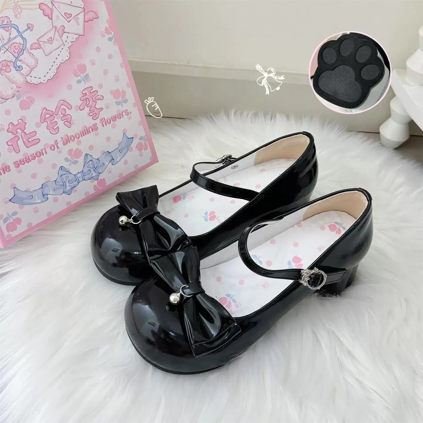 Dingbell Bunny - Sweet Lolita Round Toe Shoes, Cat Paw Heel (34 35 36 37 38 39 40 41) 45672:858069