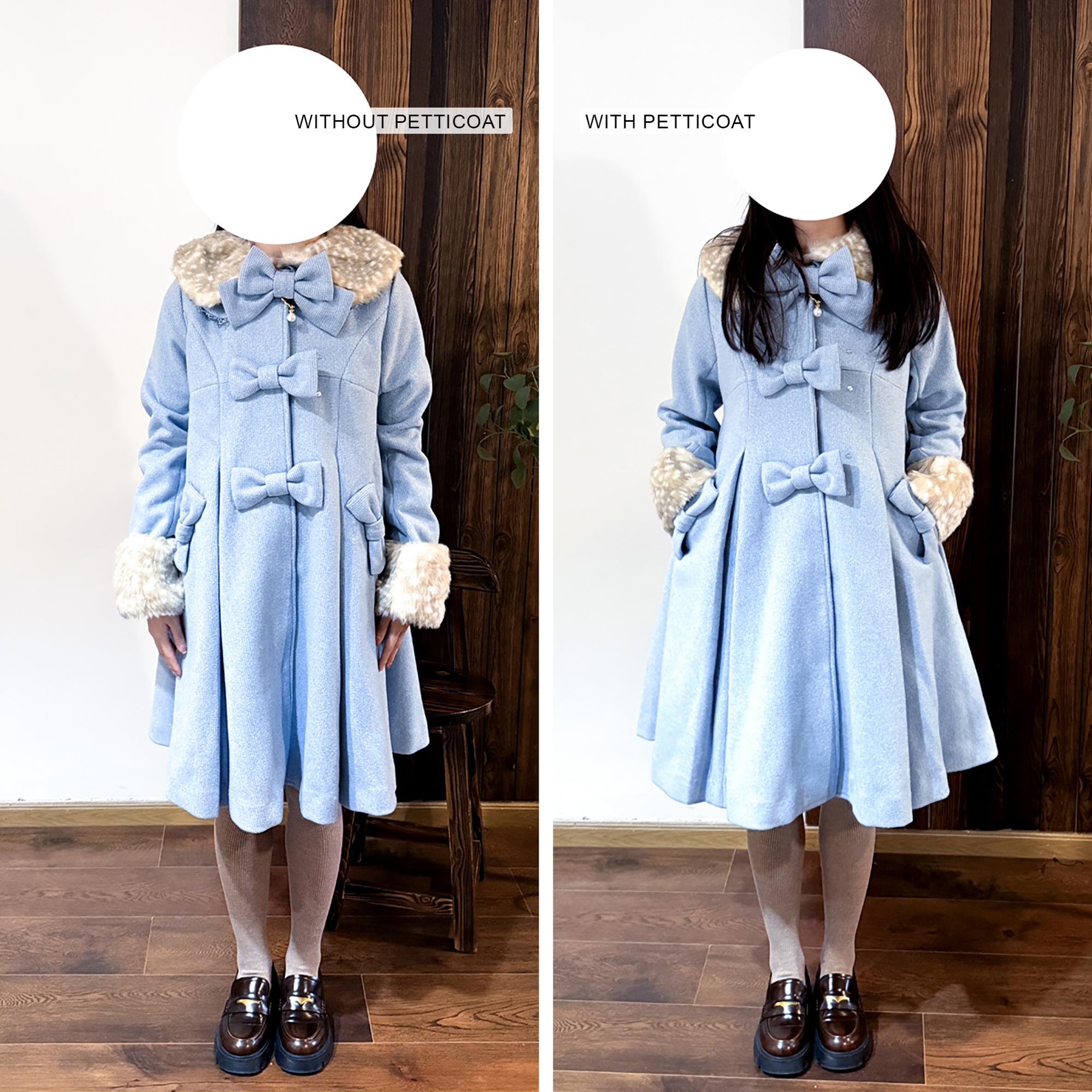 Noloria by 42Lolita - High-Volume White Puffy Lolita Petticoat, 17.7" (45 CM), Cotton Lining