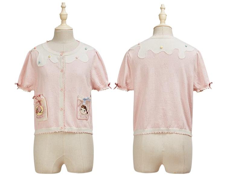 Summer Fairy~IP Collab Kawaii Lolita Dresses OP Home Wear Salopette Cardigan SK 38660:598192