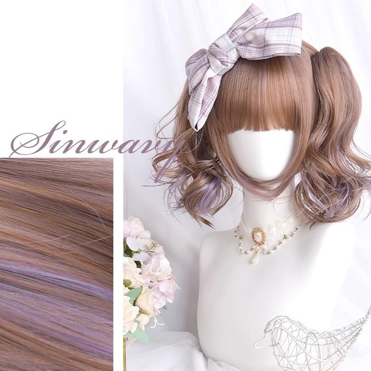 Sinwavy~Pandora's Box~Lolita Short Wig with Cute Double Ponytails 33090:432212