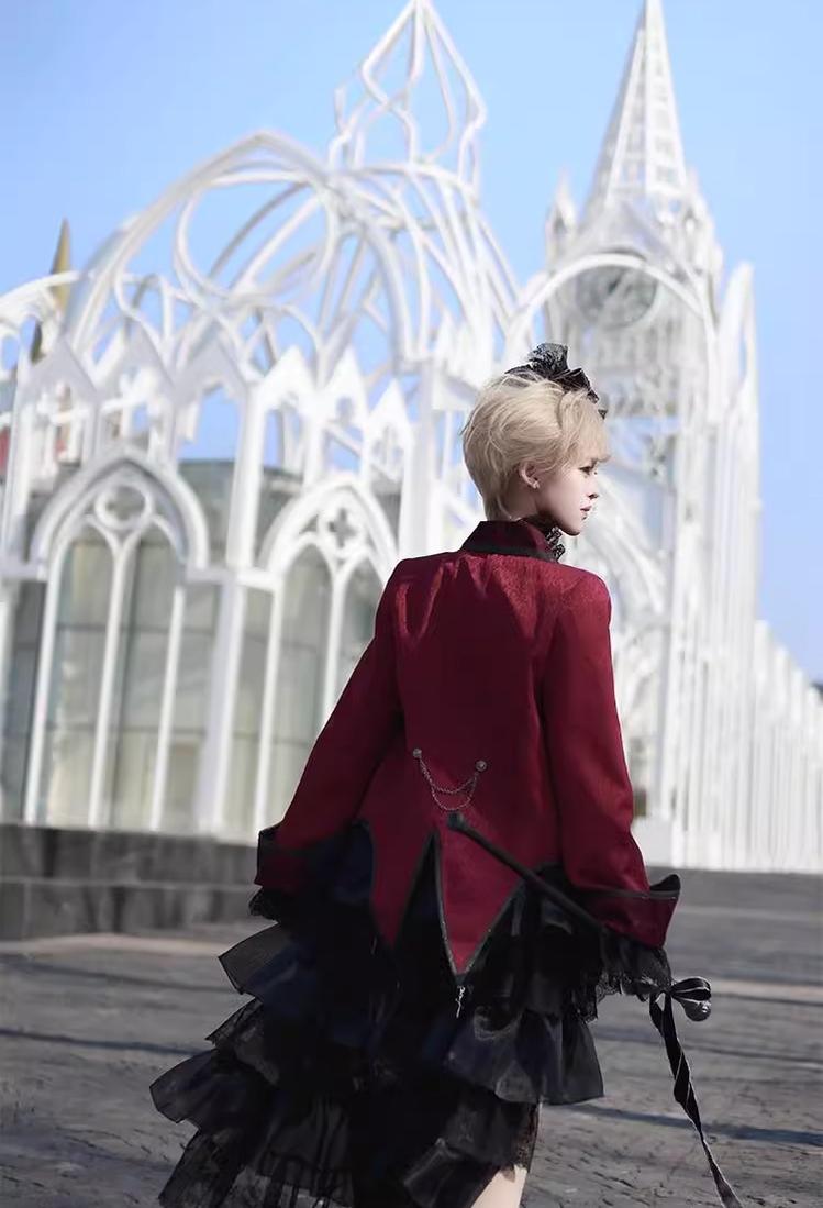 CastleToo - Coffin of Pilgrimage - Ouji Lolita Shirt Pants Suit Medieval European Prince Suit