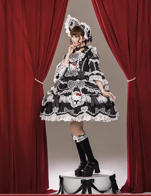 IP Collaboration Sweet Lolita OP Dress, Kitty Details
