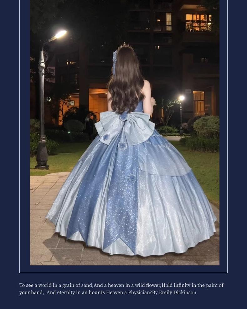 Nectarine White Tea - Captivating Starry - Wedding Lolita Dress Elegant Bridal JSK (2XL L M S XL XS) 37764:566932