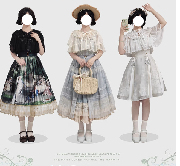(BFM)Time Memory~Sweetheart Curtain~Sweet Lolita Shawl Short Sleeve Lace Cardigan 34594:462946