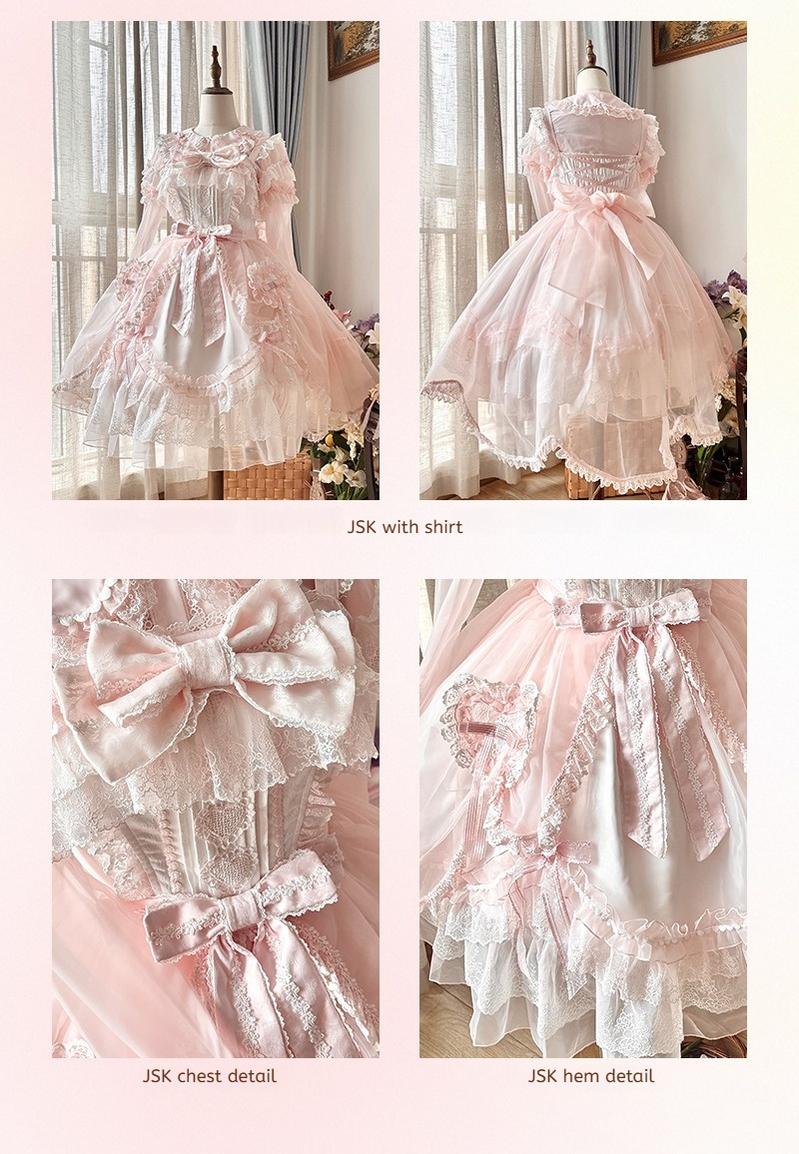 Mewroco - Candy Flavor - Gorgeous Sweet Lolita Dress, Lace & Petal Hem 43711:783726