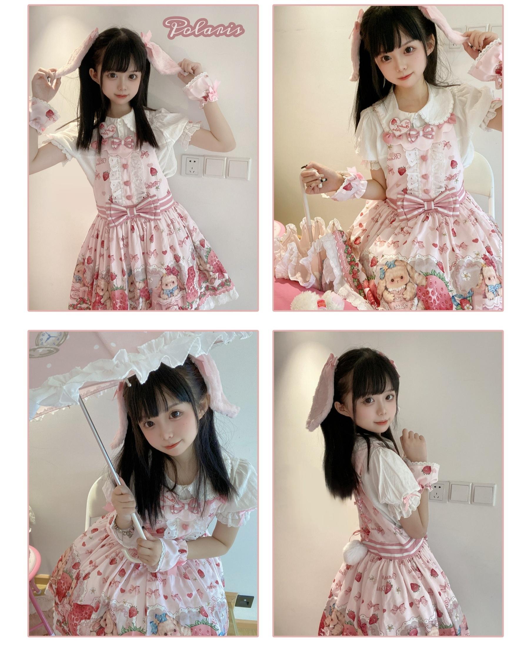 Rabbit Berry Gift Box - Sweet Lolita Cotton Shirt, Peter Pan Collar 44491:811241