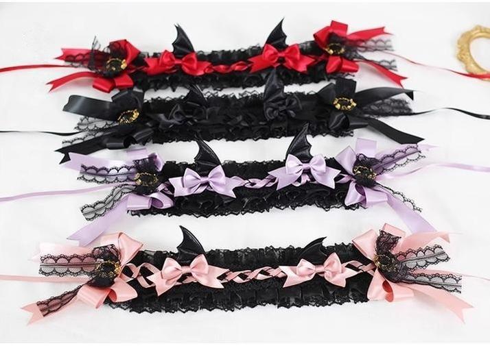 Xiaogui - Halloween Gothic Lolita Hairband, Detachable Devil Wings 44225:798839