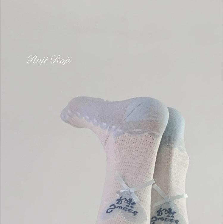 Roji Roji~Sweet Lolita Socks Cute Lolita Short Socks With Polka Dot 39566:631638