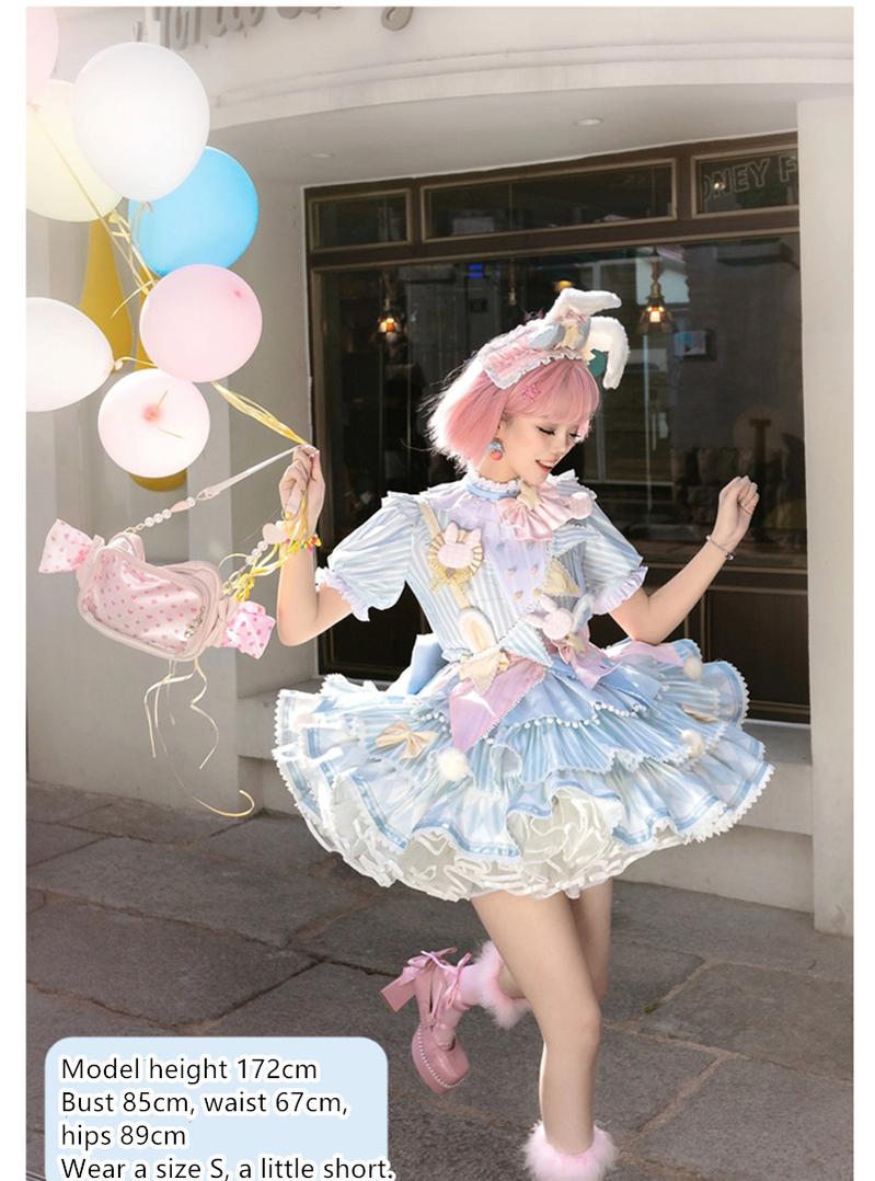 Forest Fluorescent Carps - Ouji Lolita Suit Circus Prince Shorts and OP Dress