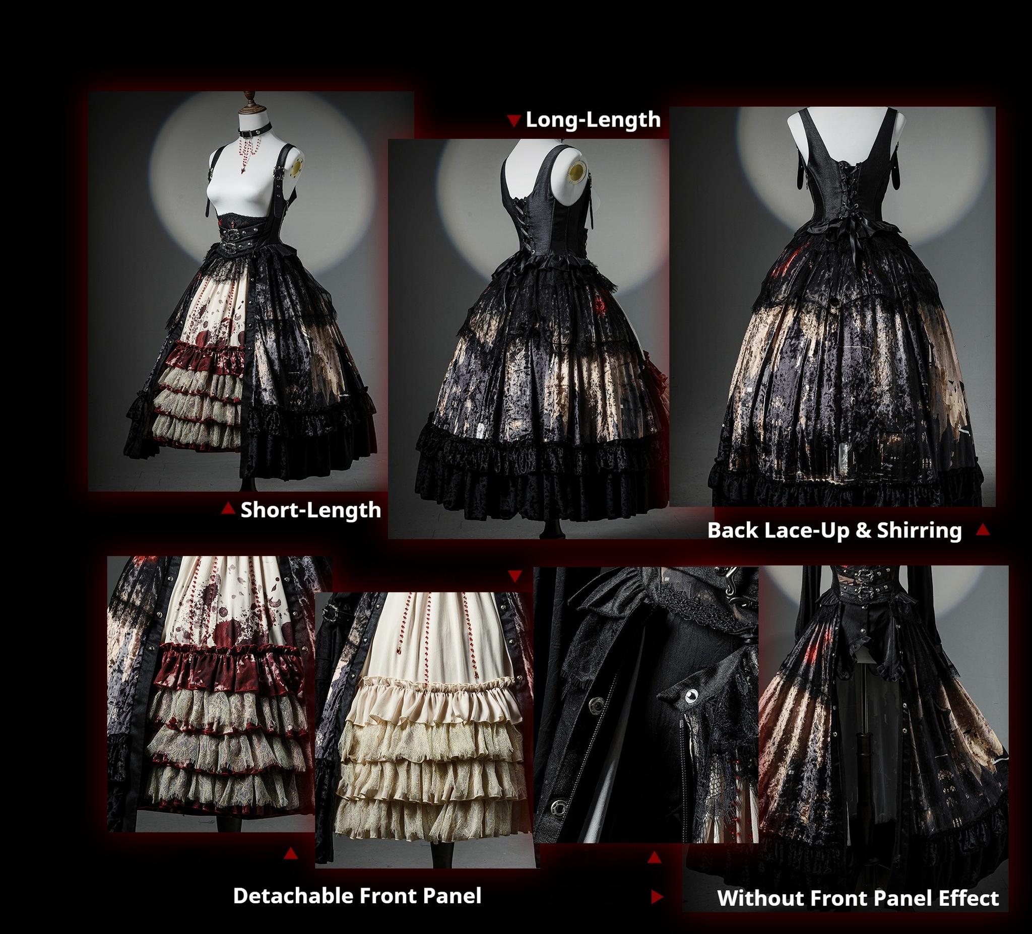 Caged Bird Hotel - Heretic Nun - Halloween Gothic Lolita JSK Dress & Blouse Set