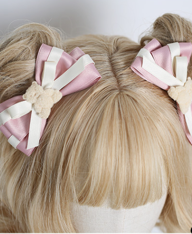 Xiaogui - Lolita Cute Bow Rabbit Ears Toy Hair Clip
