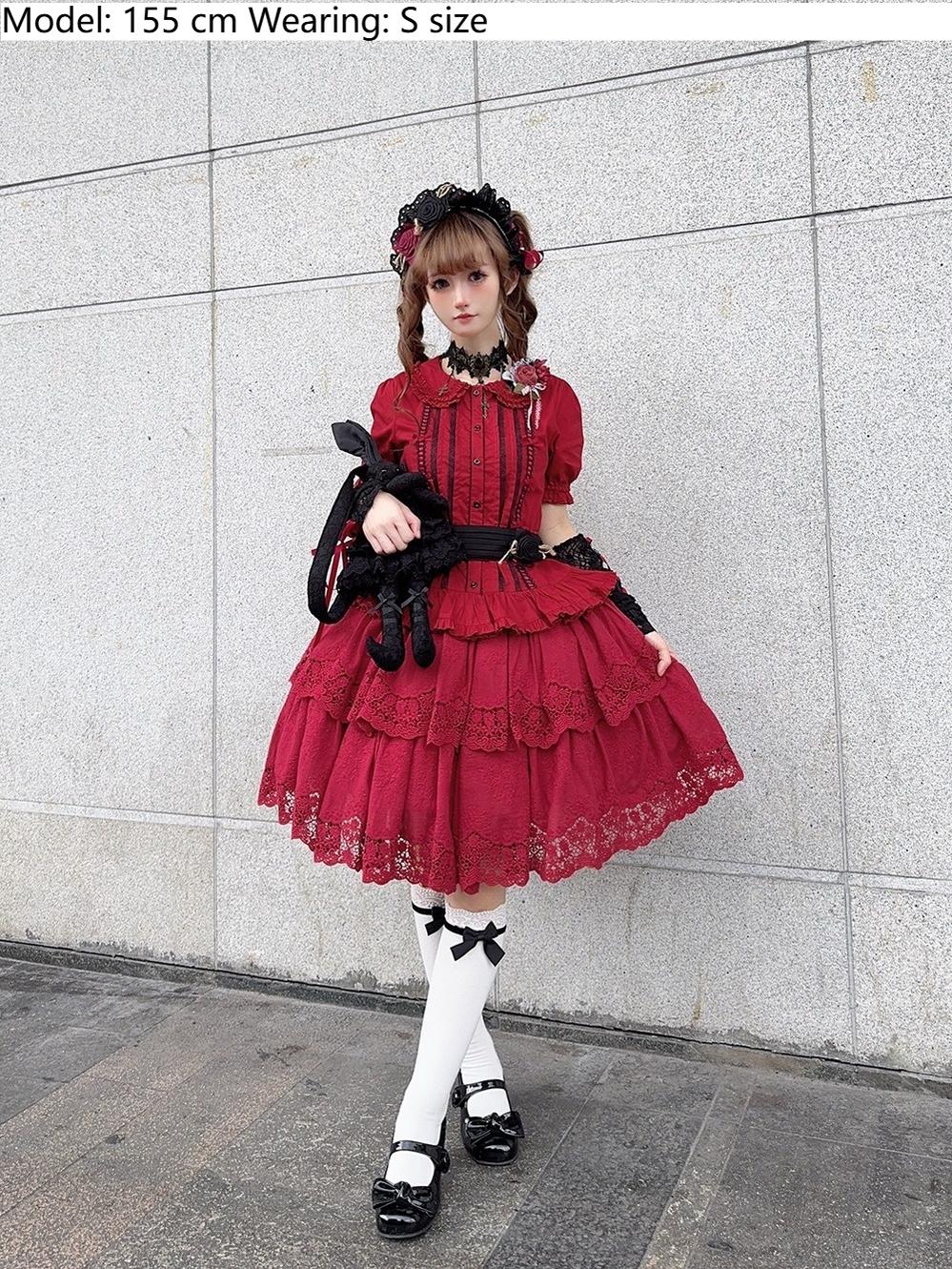Miss Point~Forest Waltz~Classic Lolita Tiered Skirt Multi-layer Embroidered SK 40192:651534