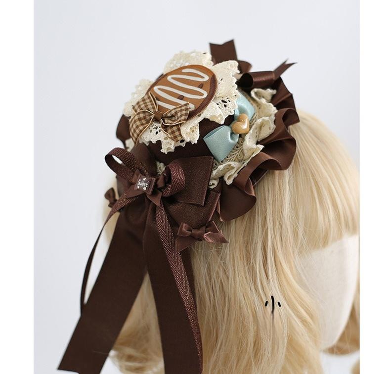 Xiaogui - Sweet Lolita Headband and Top Hat with Candy Details