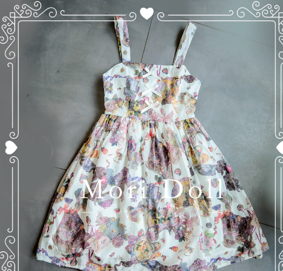 Mori Doll - Daily Lolita Colorful Patterns JSK Multicolors S perfume bottle print