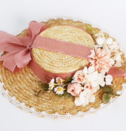 Xiaogui - Elegant Lolita Flower Bow Lace Sunhat