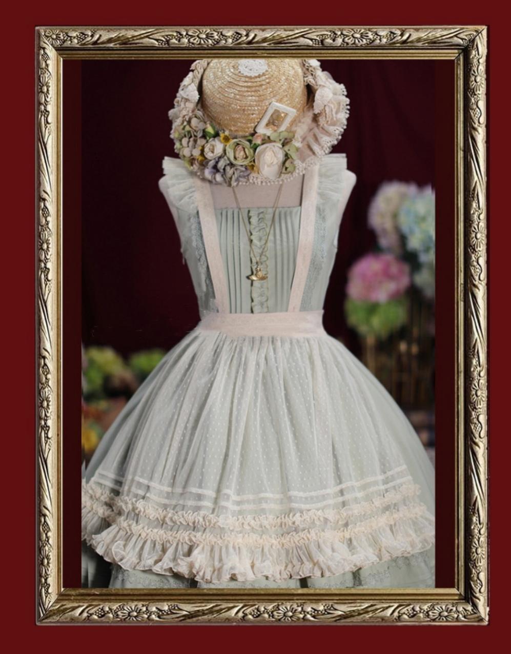 Tiny Garden~Nocturne Reminiscence~Elegant Lolita JSK Dress Multi-Wear Apron Dress Set 19290:596378