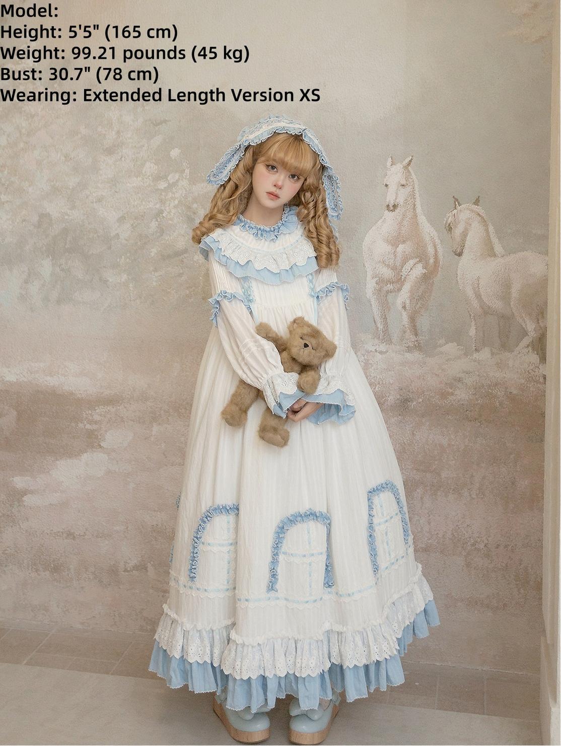 Lilian - Classic Lolita Doll-like OP Dress, Bunny Ear Hairband 44900:827088