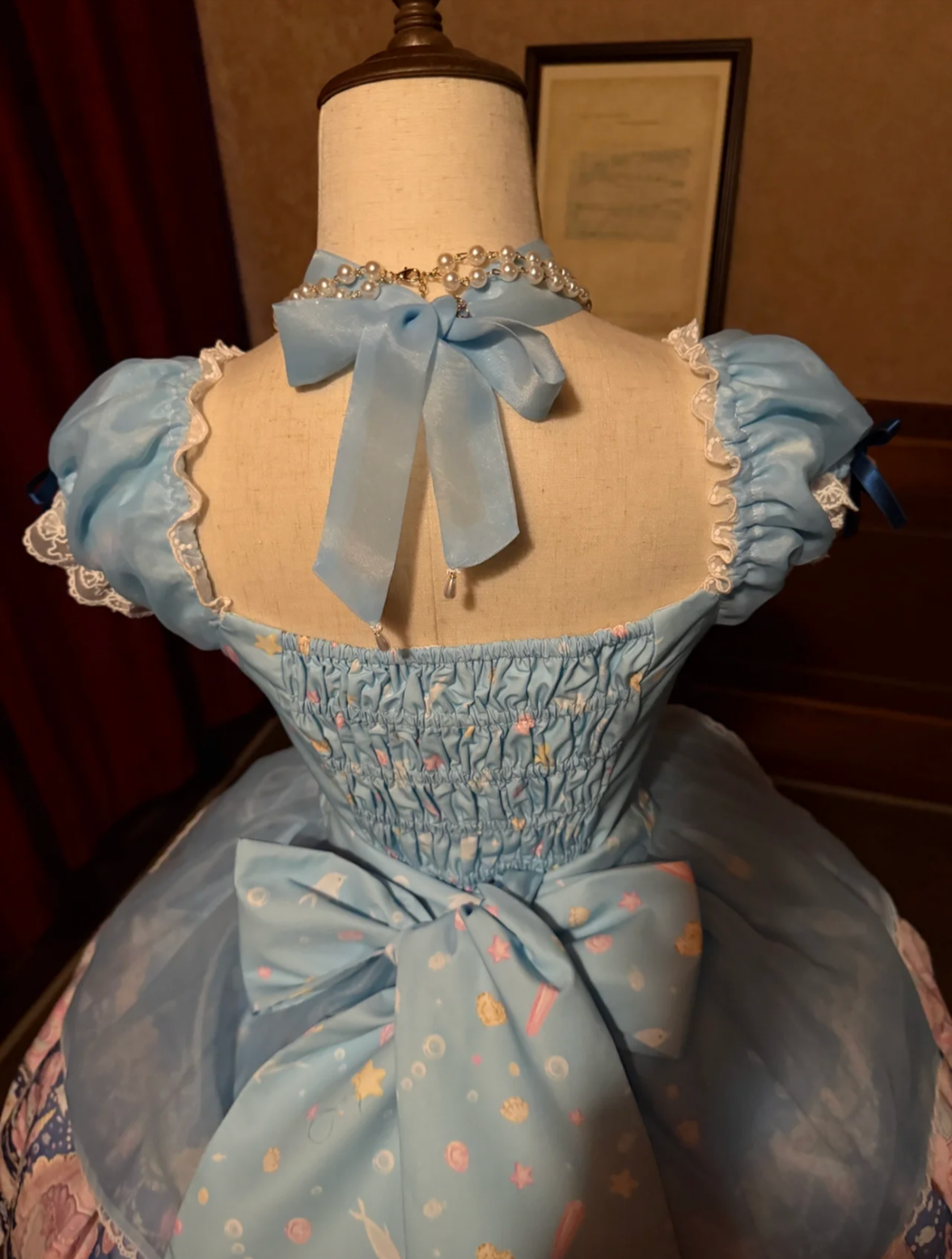 Dolphin Perfume Bottle - Sweet Lolita JSK & Halter OP, Dolphin & Perfume Bottle Print 45944:868826