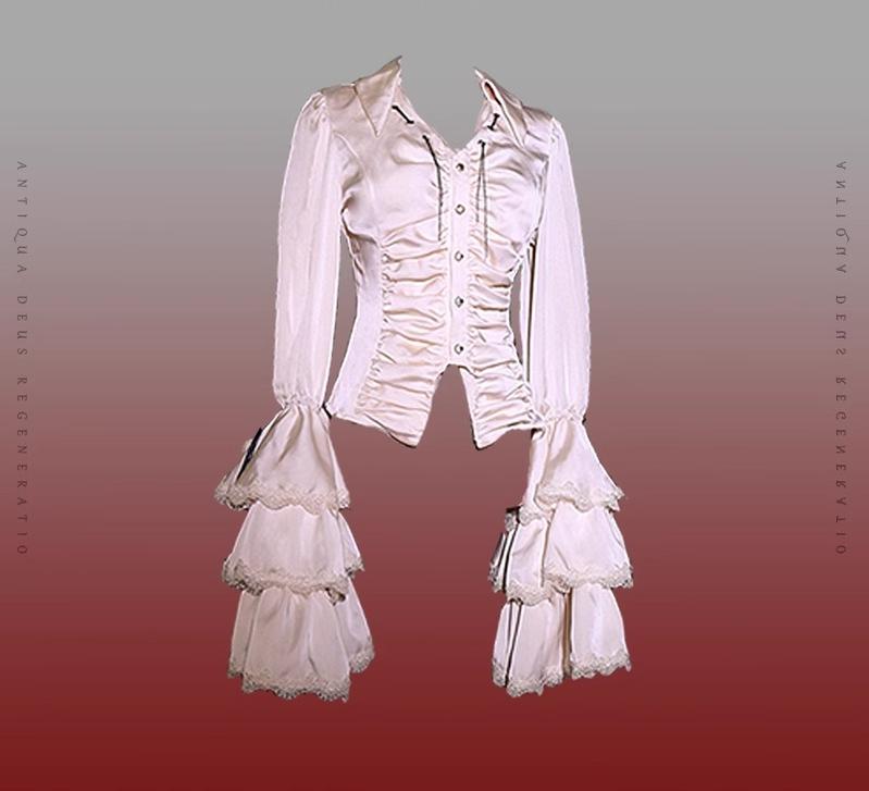 Caged Bird Hotel - Reborn Ancient God - Gothic Lolita Shirt & Skirt Set (2XL 3XL L M S XL) 35812:505138