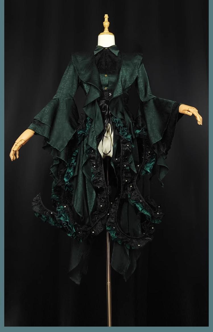Camouflage Humanoid - Eerie Devour - Gothic Lolita Tentacle-like Petticoat and Short-Sleeved OP