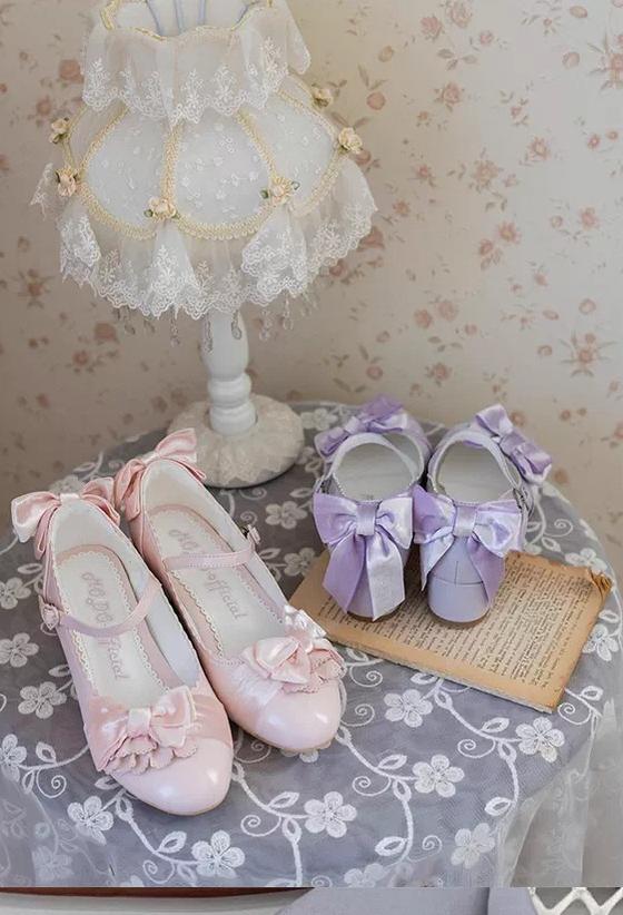 Doll's Ball - Classic Lolita Shoes, Mid Horseshoe Heel 44570:813695