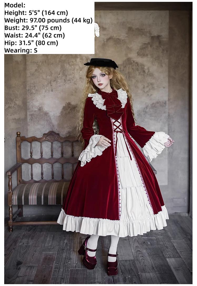 The Nutcracker - Winter Classic Lolita OP Dress, Front Opening 44385:806469
