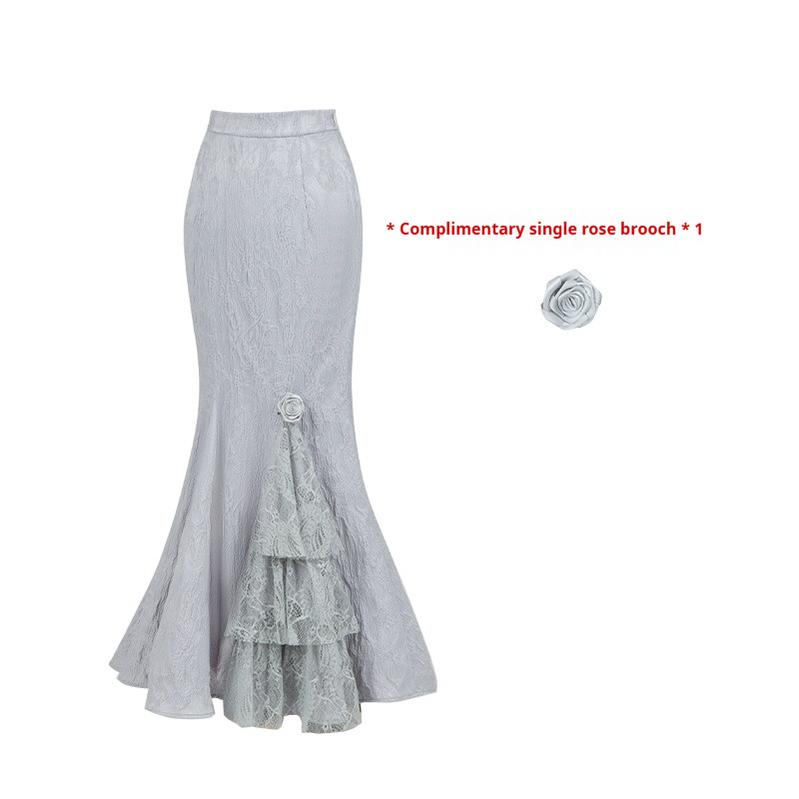 With PUJI~Letter and Poetry · Twilight~Gothic Witch Lolita SK Suit Bodice Mermaid Dress (L M S XL) 41706:711676