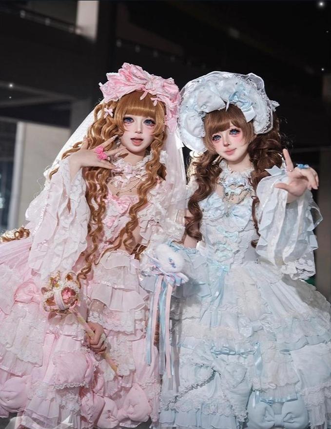 Mengfuzi - Gem Princess - Wedding Sweet Lolita JSK Dress Suit, Side Zipper 44018:792373