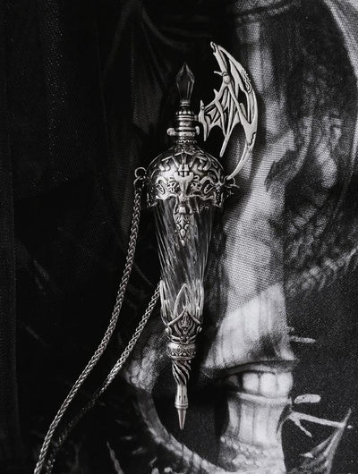 Lilith House~WYRM Breath~Vintage Lolita Pendant Necklace Unique Dragon Glass Bottle Accessory   